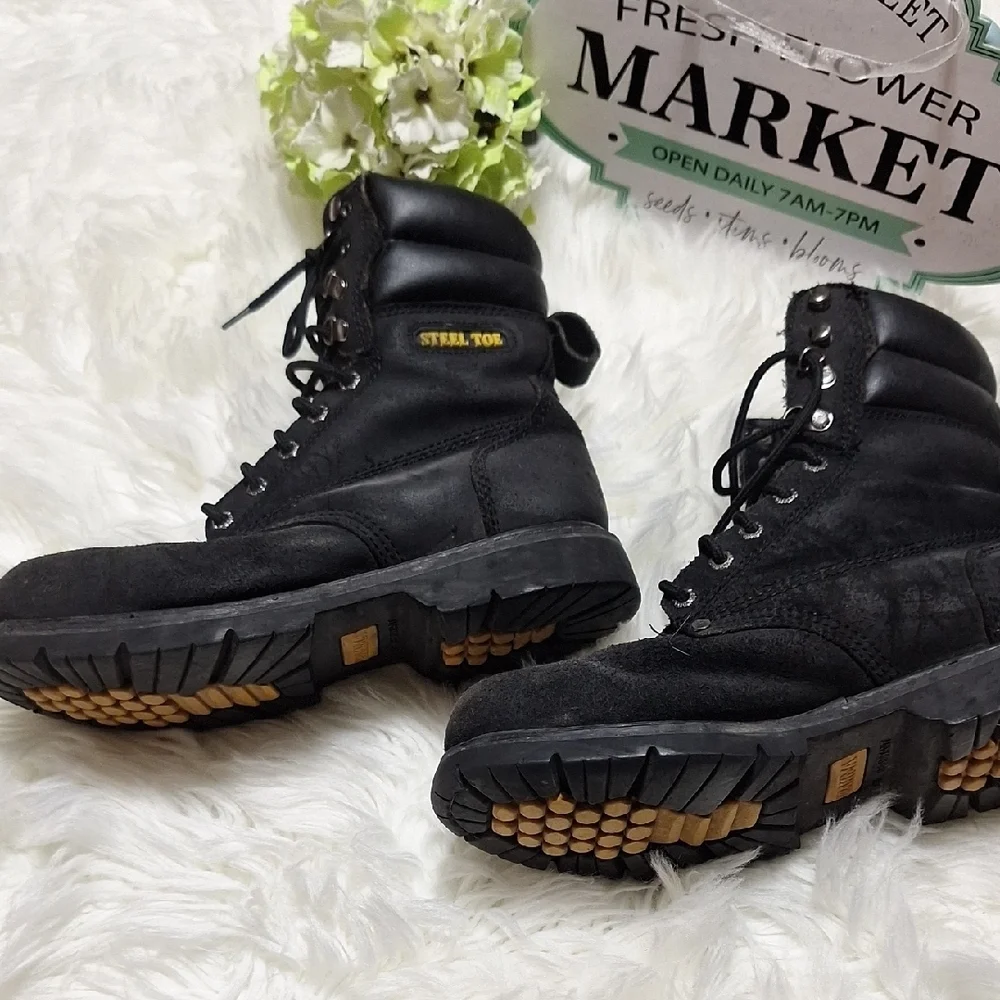 Boots with Black and Red Details